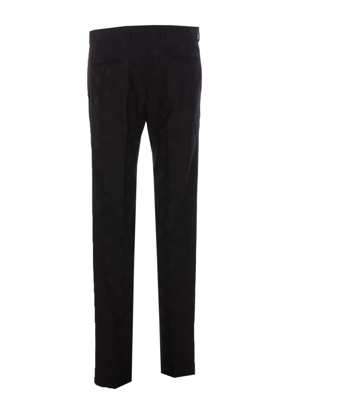 Dolce & Gabbana Dg Logo Jacquard Stretch Wool Pants 2 Dolce & Gabbana Dg Logo Jacquard Stretch Wool Pants - Image 2