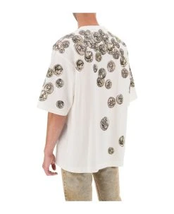 Dolce & Gabbana Coins Print Oversized T-shirt -Stylish Men-Dolce & Gabbana 660f3d9161b6086cb82f64ff32fe8401