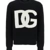 Dolce & Gabbana Crewneck Pullover With Jacquard Logo
