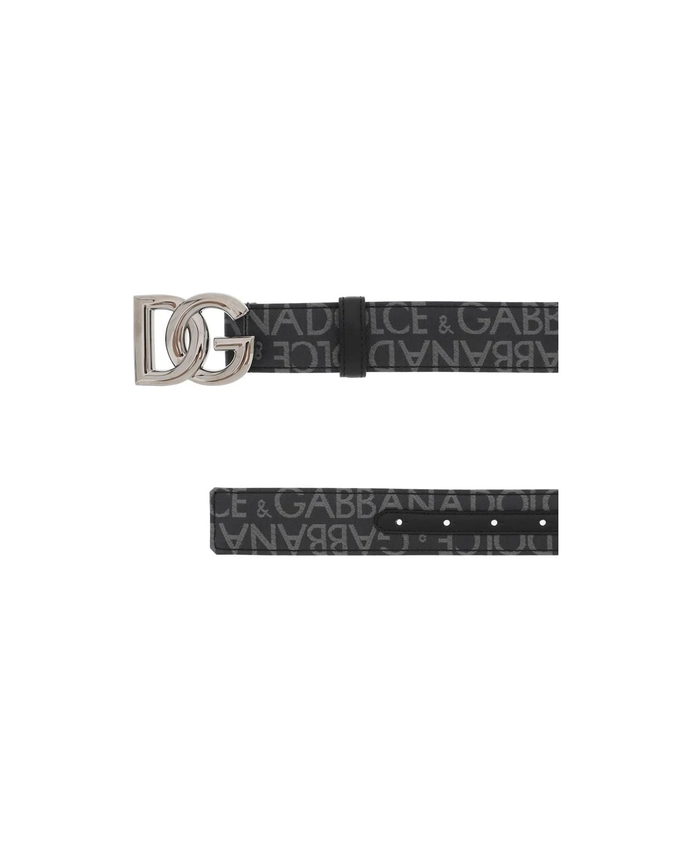 Dolce & Gabbana Coated Jacquard Logo Belt With Dg Buckle 2 Dolce & Gabbana Coated Jacquard Logo Belt With Dg Buckle - Image 2