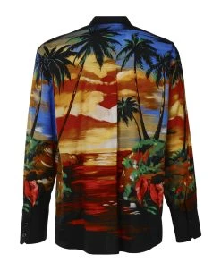 Dolce & Gabbana Hawaii Print Nylon Shirt -Stylish Men-Dolce & Gabbana 684280fc76978992c9cfd52b9c3fcc3a