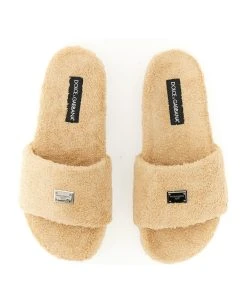 Dolce & Gabbana Terry Slide Sandal -Stylish Men-Dolce & Gabbana 692ab59d4dfcdb987583d766bd9ec009
