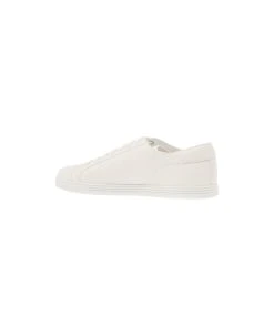 Dolce & Gabbana 'portofino' White Monocrom Low Top Sneakers With Logo Plaque In Leather Man -Stylish Men-Dolce & Gabbana 69485ec6a14608eb3747bb1b4253915e