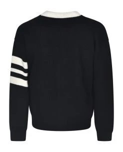 Dolce & Gabbana Logo Intarsia V-neck Cardigan -Stylish Men-Dolce & Gabbana 69915c735ff32027c0a66ed60a4031f0