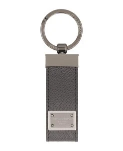 Dolce & Gabbana Leather Keyring With Logo