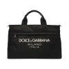 Dolce & Gabbana Nylon Holdall With Logo Shopping Bag