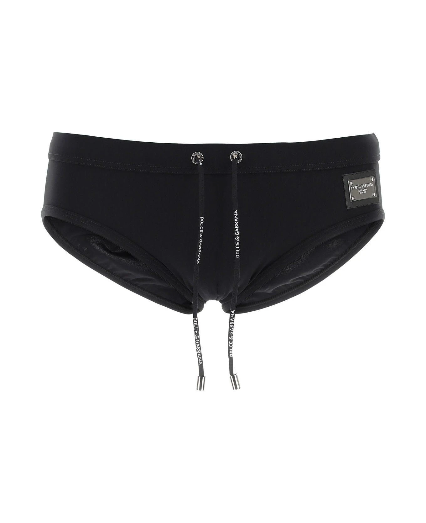 Dolce & Gabbana Black Stretch Nylon Swimming Brief 1 Dolce & Gabbana Black Stretch Nylon Swimming Brief