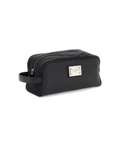Dolce & Gabbana Leather And Nylon Vanity Case -Stylish Men-Dolce & Gabbana 73441013ccce40e277d2ac814f9f2b4a