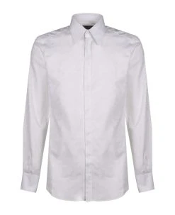 Dolce & Gabbana Floral Jacquard Cotton Martini Shirt