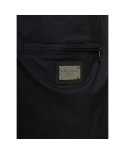 Dolce & Gabbana Black Jogger Pants Witrh Drawstring In Jersey Lined Nylon Man -Stylish Men-Dolce & Gabbana 760923c51804f75c6ef527515c960508