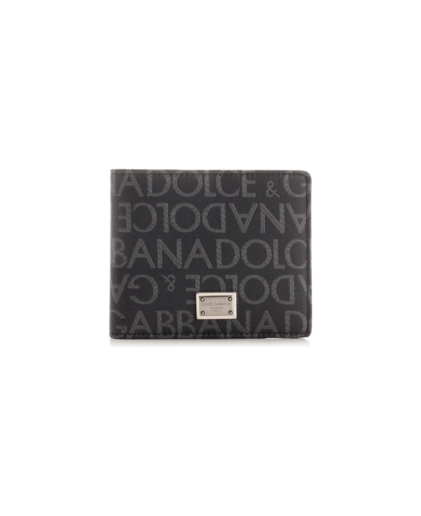 Dolce & Gabbana Bifold Wallet With All Over Logo 1 Dolce & Gabbana Bifold Wallet With All Over Logo