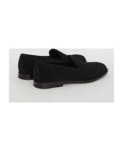 Dolce & Gabbana Velvet Logoed Loafers -Stylish Men-Dolce & Gabbana 7701f11cc9e2dcda738fed2f779dcd90