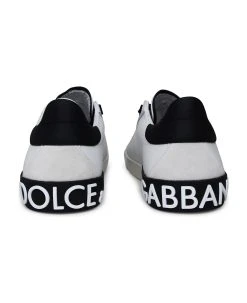 Dolce & Gabbana Portofino White Leather Sneakers -Stylish Men-Dolce & Gabbana 7787d9a482cde13b82e63eab4f2c2575