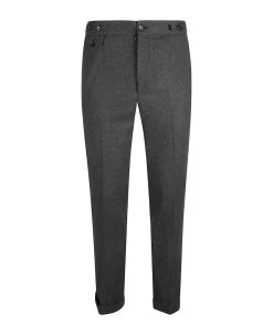 Dolce & Gabbana Button Back Patch Logo Trousers