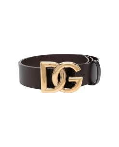 Dolce & Gabbana Lux Leather Logo Belt