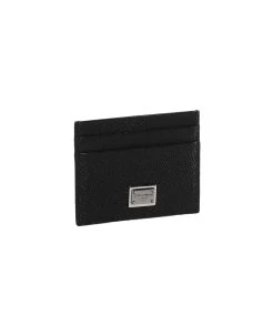 Dolce & Gabbana Calfskin Card Holder With Metallic Logo -Stylish Men-Dolce & Gabbana 7ac0cc7aac1e618e5545b6a3e2de2478