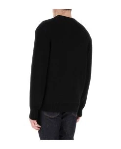 Dolce & Gabbana Black Wool Sweater -Stylish Men-Dolce & Gabbana 7b29bc1655931424952874640e5556a0