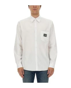 Dolce & Gabbana Shirt With Logo Plaque -Stylish Men-Dolce & Gabbana 7b8504dc69301764a900f05f153aa9c6