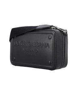 Dolce & Gabbana Logo-embossed Zipped Shoulder Bag -Stylish Men-Dolce & Gabbana 7c260cc5f527552803349135b7457a14