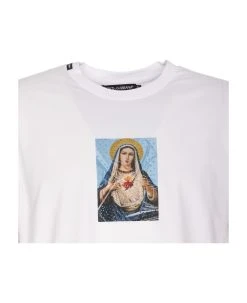 Dolce & Gabbana Printed T-shirt With Termostrass -Stylish Men-Dolce & Gabbana 7de86a1b2621db6fb8a759cb24a8fb40
