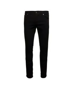 Dolce & Gabbana Black Skinny Jeans With Logo Plaque At The Back In Stretch Cotton Denim Man