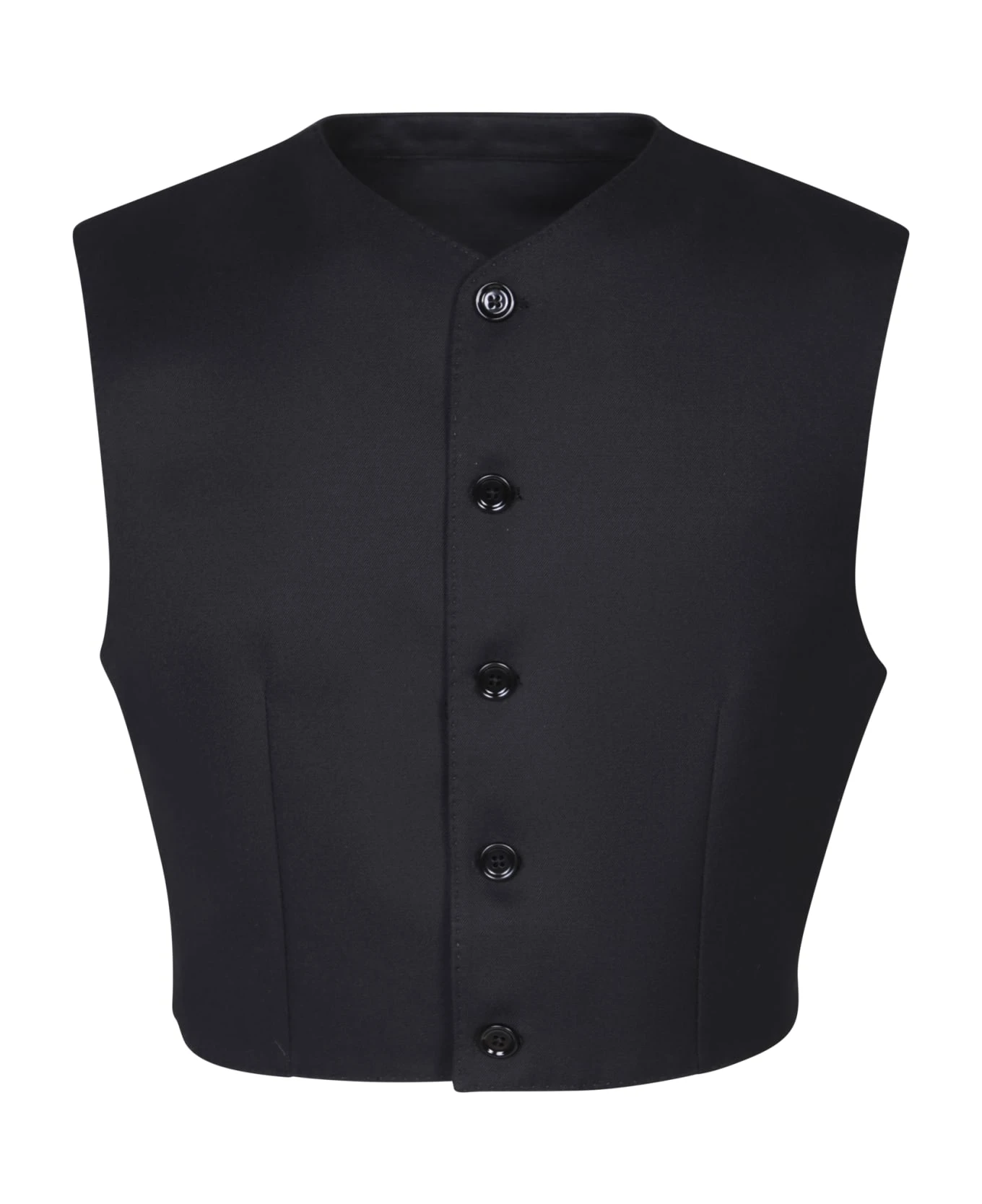 Dolce & Gabbana Wool Gabardine And Jersey Vest 1 Dolce & Gabbana Wool Gabardine And Jersey Vest