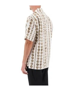 Dolce & Gabbana Coin Print Short Sleeve Shirt -Stylish Men-Dolce & Gabbana 81e1f5b6510abc9f4f4057cdd96f1cd1