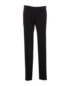 Dolce & Gabbana Dg Logo Jacquard Stretch Wool Pants