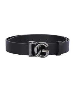 Dolce & Gabbana Dg Logo-buckle Leather Belt