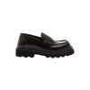 Dolce & Gabbana Black Squared-toe Loafers With Chunky Platform In Leather Man