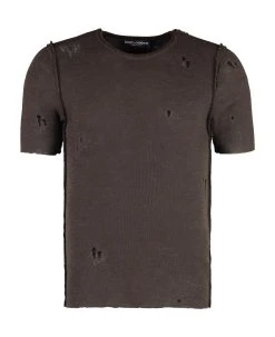 Dolce & Gabbana Worn-out Details Knit T-shirt