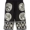 Dolce & Gabbana Black Crepe Bermuda Shorts