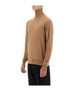 Dolce & Gabbana Silk Jacquard Turtleneck Pullover -Stylish Men-Dolce & Gabbana 8a05df419aa75d35aeecf3a075812e29