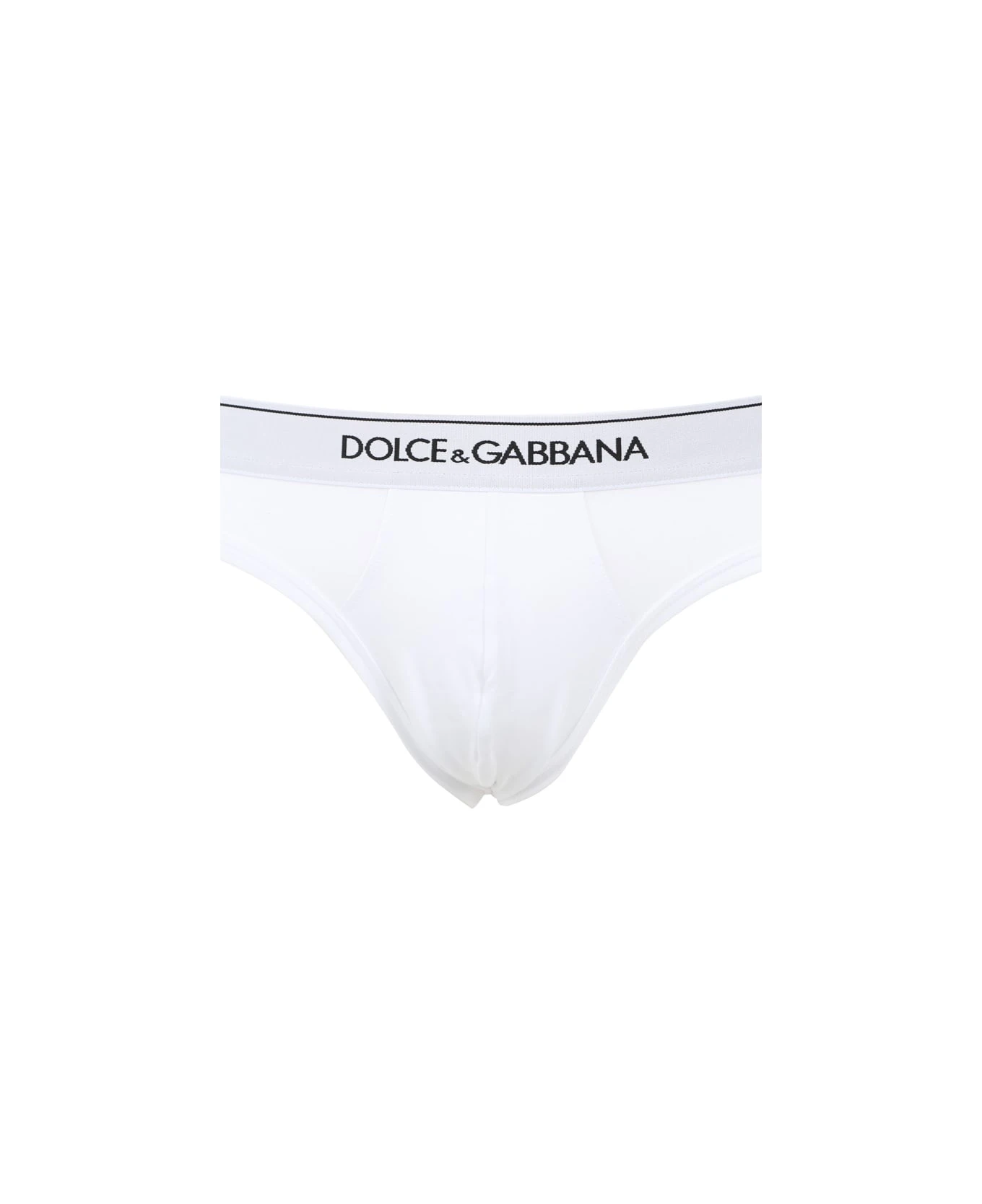Dolce & Gabbana Set Of Two Stretch Cotton Briefs With Contrasting Logo 3 Dolce & Gabbana Set Of Two Stretch Cotton Briefs With Contrasting Logo - Image 3