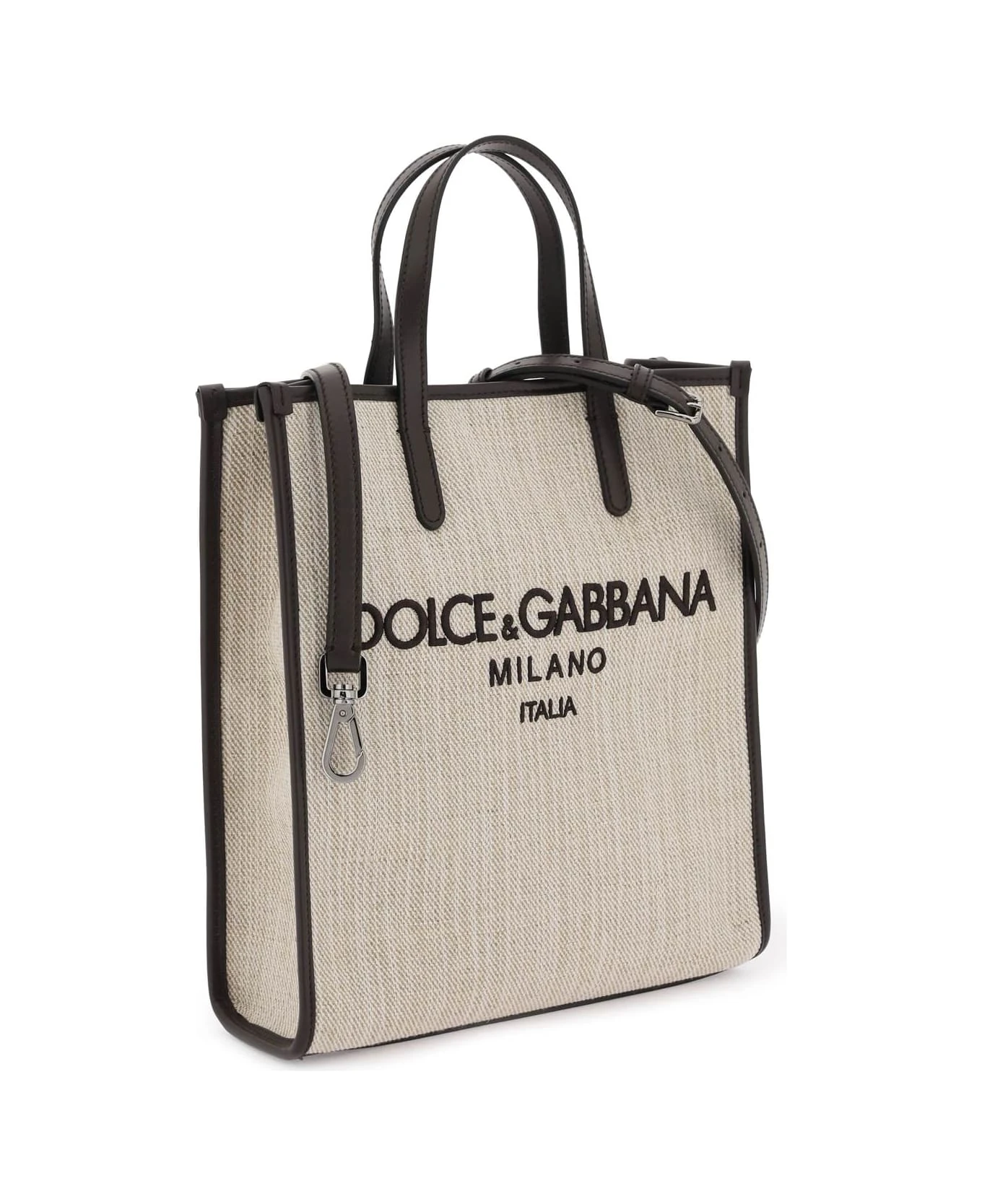 Dolce & Gabbana Textured Canvas Tote Bag 3 Dolce & Gabbana Textured Canvas Tote Bag - Image 3