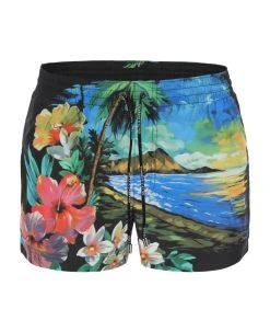 Dolce & Gabbana Hawaii Print Swim Trunks
