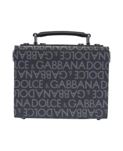 Dolce & Gabbana Coated Jacquard Box Bag -Stylish Men-Dolce & Gabbana 92b9ef29379249f1593b5363088f4903