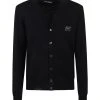 Dolce & Gabbana Logo Plaque Ribbed Cardigan
