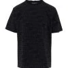 Dolce & Gabbana Cotton T-shirt With All-over Flocked Logo