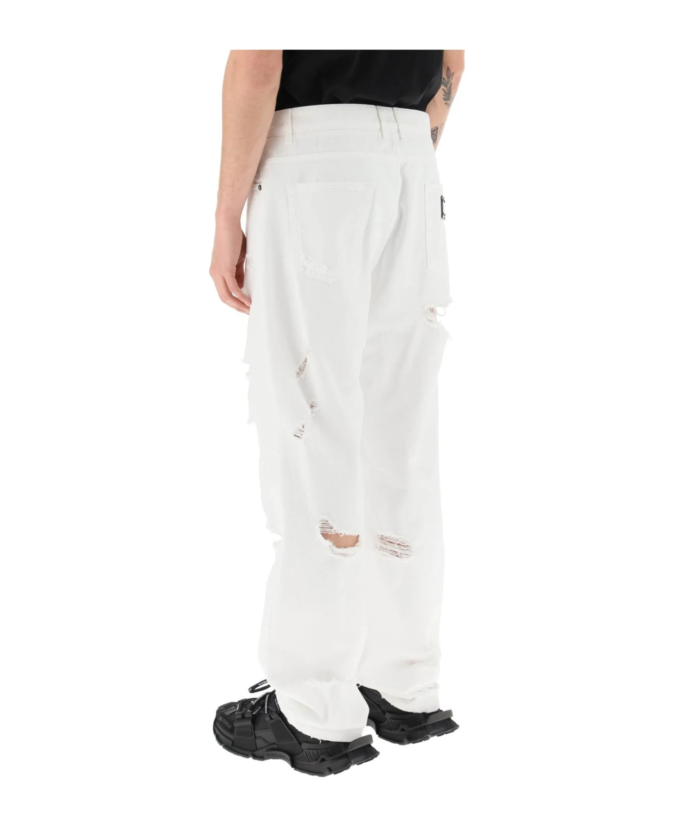 Dolce & Gabbana Baggy-fit Re-edition Jeans In Destroyed Denim 3 Dolce & Gabbana Baggy-fit Re-edition Jeans In Destroyed Denim - Image 3