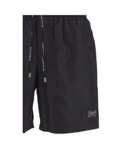 Dolce & Gabbana Mid-length Swim Trunks With Logo Tag -Stylish Men-Dolce & Gabbana 9ea50c8b143b99c35fb776d145208674