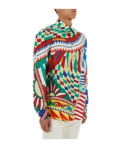 Dolce & Gabbana Printed Poplin Shirt -Stylish Men-Dolce & Gabbana 9f55f30480a5276c22b3be037b0614e1