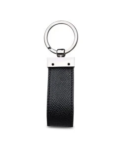 Dolce & Gabbana Black Leather Dauphine Keyring -Stylish Men-Dolce & Gabbana a06eb6ee40e0076e11260f2976395913