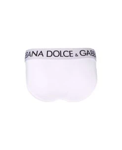 Dolce & Gabbana Man's White Cotton Briefs With Logo