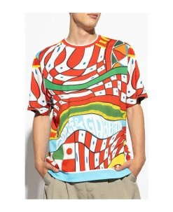 Dolce & Gabbana Carretto-print Crewneck T-shirt -Stylish Men-Dolce & Gabbana a55f0a430b38ea3283c63c14dd5487c0