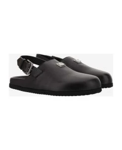 Dolce & Gabbana Leather Mules -Stylish Men-Dolce & Gabbana a7760ce7a2dce1573c761f45abf1b768