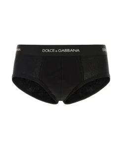 Dolce & Gabbana Black Cotton Brief