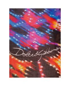 Dolce & Gabbana Man's Multicolor Cotton Shirt With Luminarie Print -Stylish Men-Dolce & Gabbana aa619ce1eb6f939c63d084d43f571c23