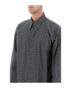 Dolce & Gabbana Micro Monogram Oversized Shirt -Stylish Men-Dolce & Gabbana ab727eb933328b45848c7c2fa341f963