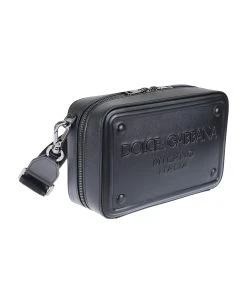 Dolce & Gabbana Logo Embossed Two-way Zip Camera Bag -Stylish Men-Dolce & Gabbana aef2add61fd138c5c013cc319fe11be8